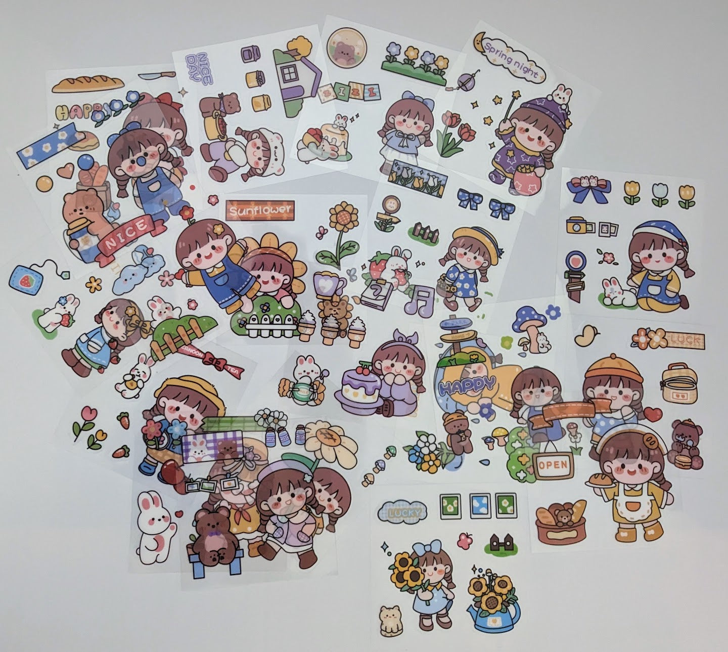 Sunflower Girl Mini Sticker Sheets