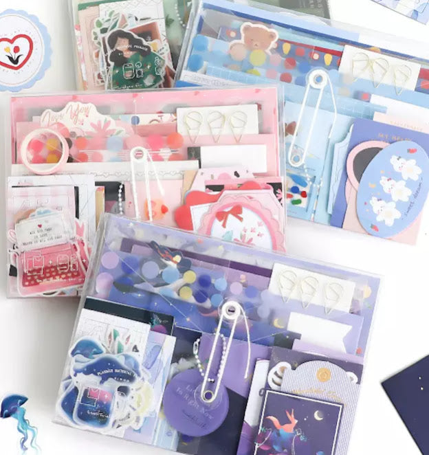 Stationery Set - Cute Blue Bear