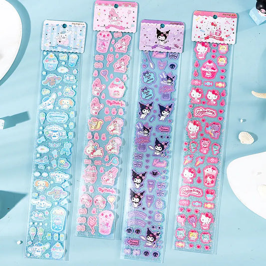 Hello Kitty, My Melody, Kuromi and Cinnamoroll Stickers