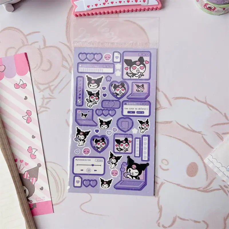 Hello Kitty, Kuromi, Cinnamoroll and My Melody Holographic Stickers –  Starlight Glitter Notes