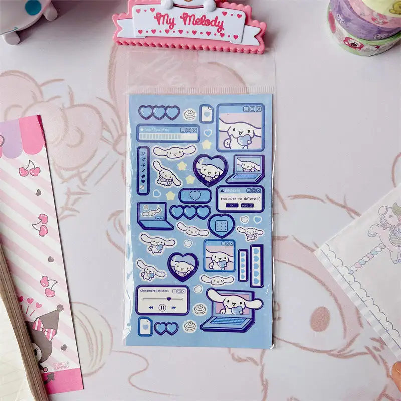 Hello Kitty, Kuromi, Cinnamoroll and My Melody Holographic Stickers