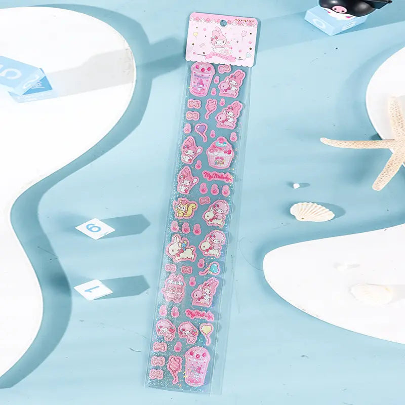 Hello Kitty, My Melody, Kuromi and Cinnamoroll Stickers