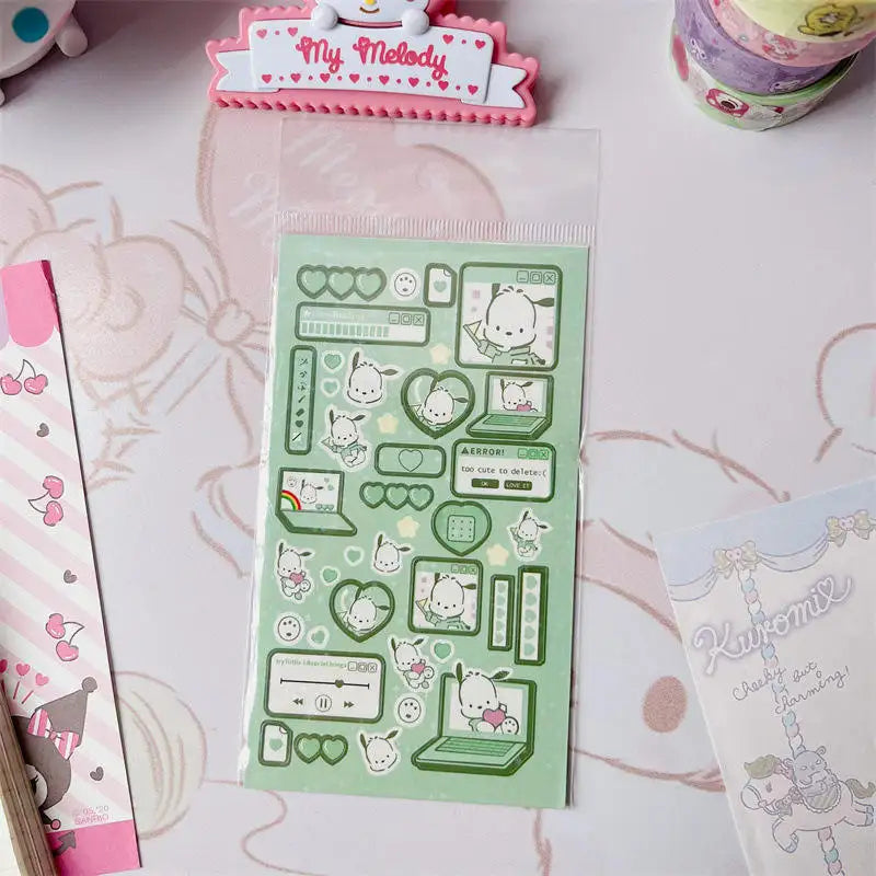 Hello Kitty, Kuromi, Cinnamoroll and My Melody Holographic Stickers