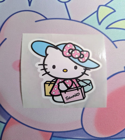 Hello Kitty Shopping Die-cut Sticker