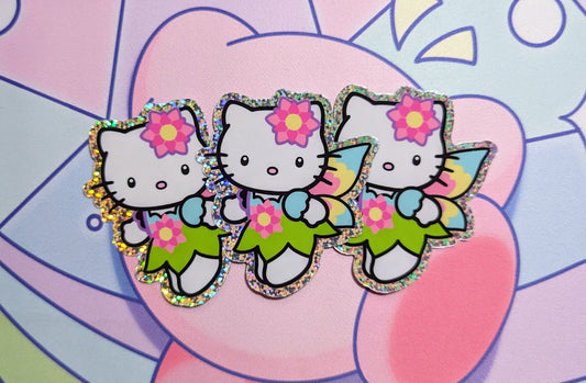 Hello Kitty Fairy Glitter Sticker