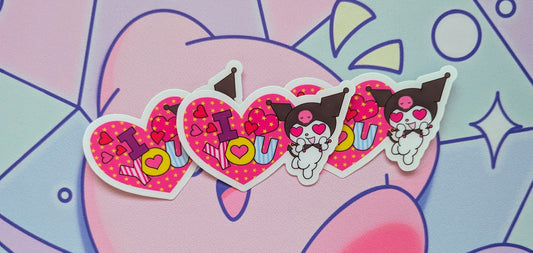 "I love you" Kuromi clear Sticker