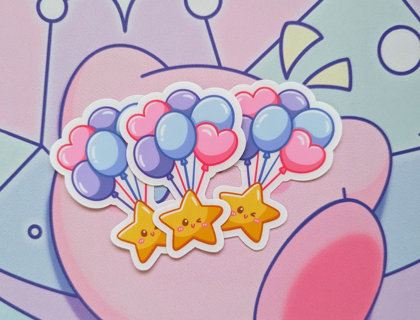 Floating Star Clear Sticker