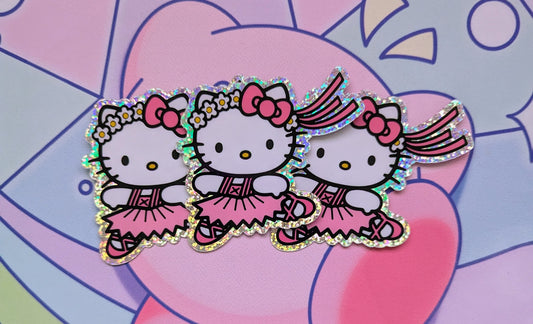 Hello Kitty Ballerina Glitter Sticker