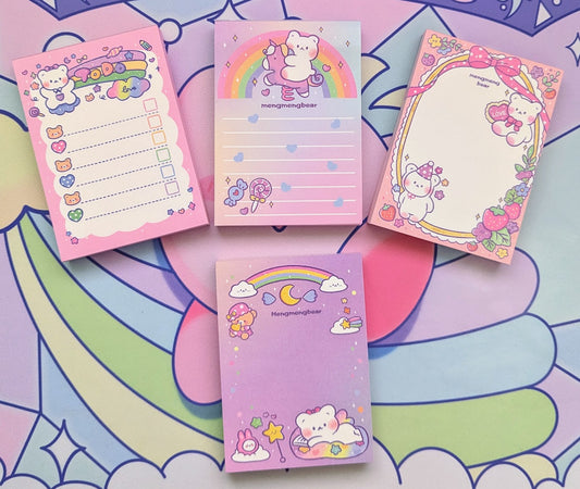 Kawaii Mengmeng Bear Memo pads - To do list and much more...