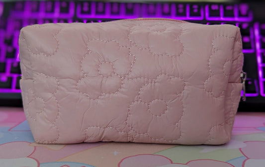 Kawaii Pink with Flowers Pencil Case