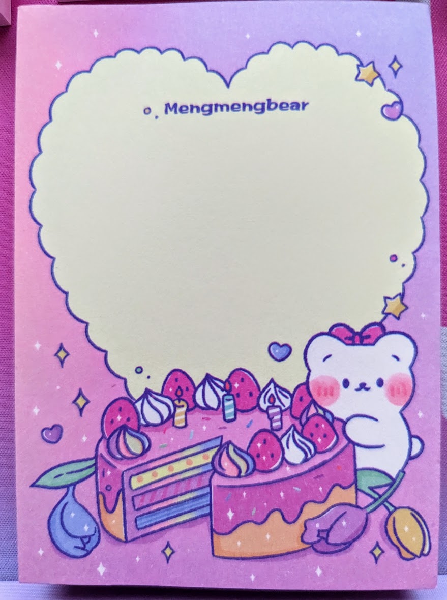 Kawaii Mengmeng Bear Memo pads - To do list and much more...