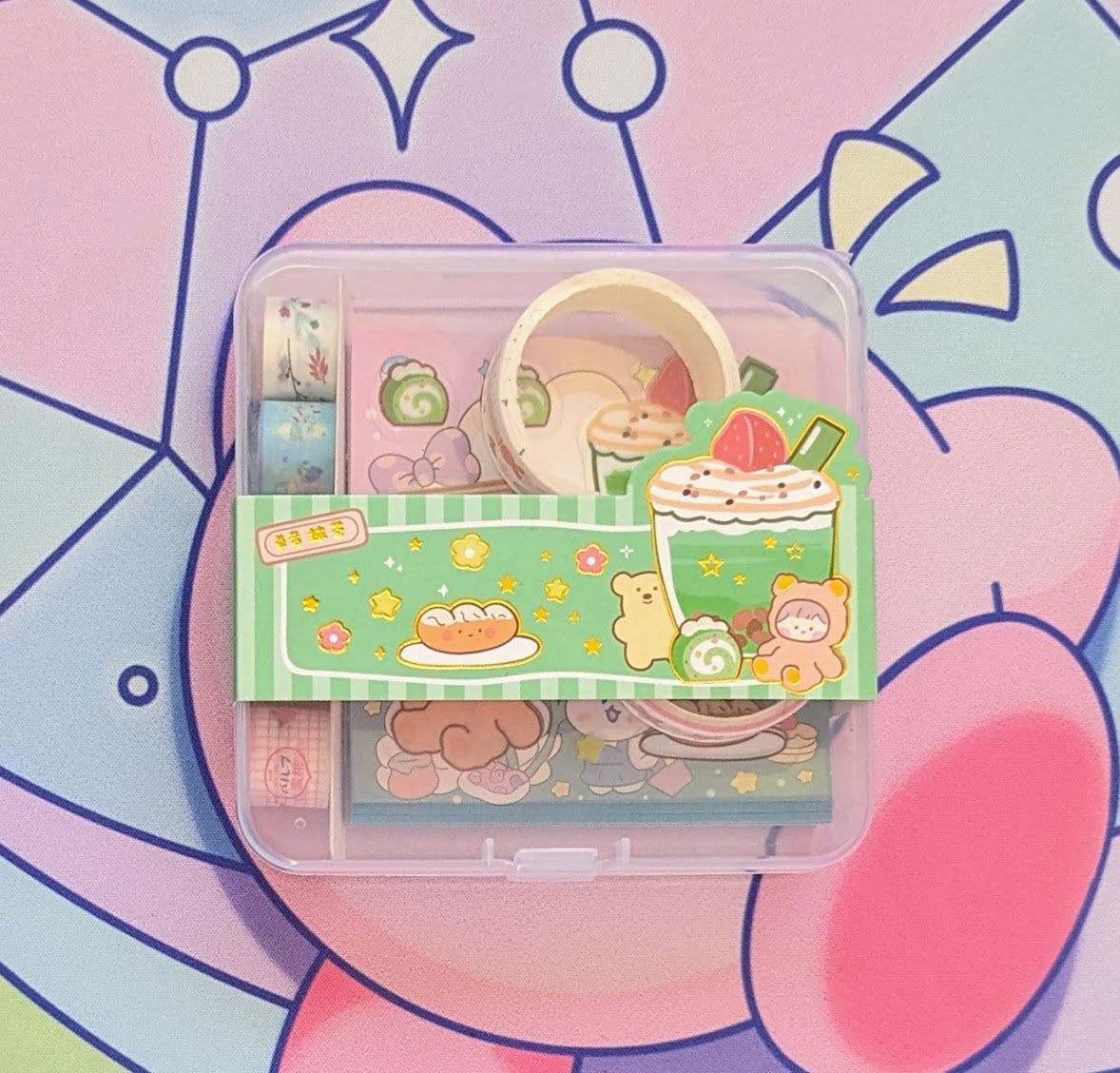 Kawaii Stationery Set (memo paper, washi tape & stickers)