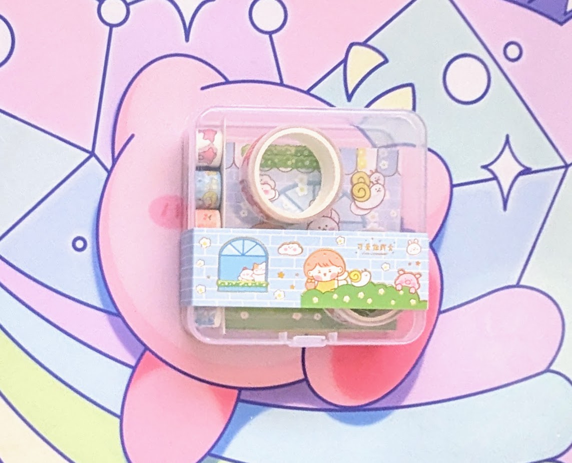 Kawaii Stationery Set (memo paper, washi tape & stickers)