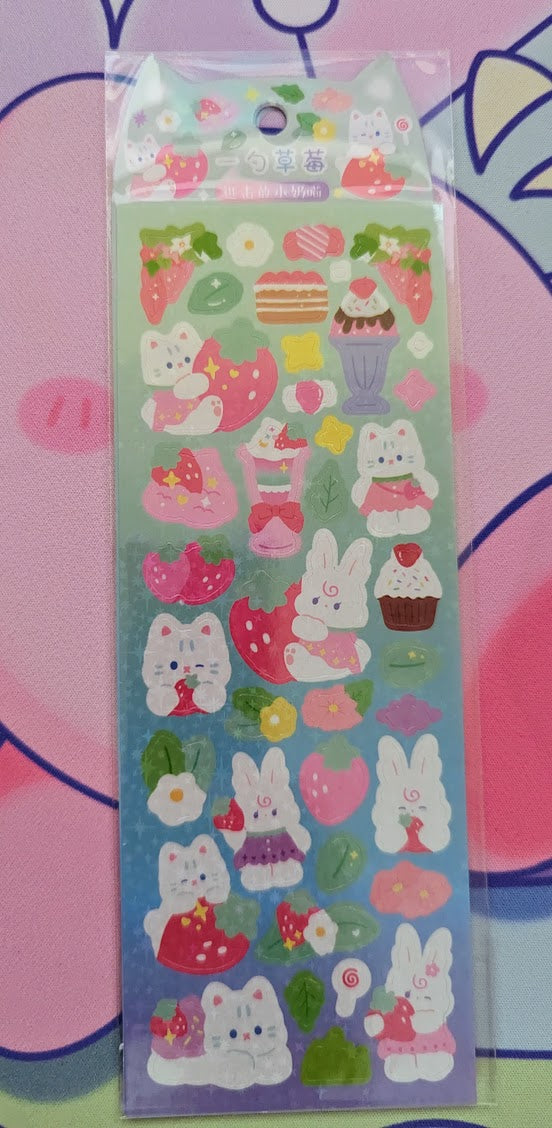 Kawaii Cute Holographic Sticker Sheet