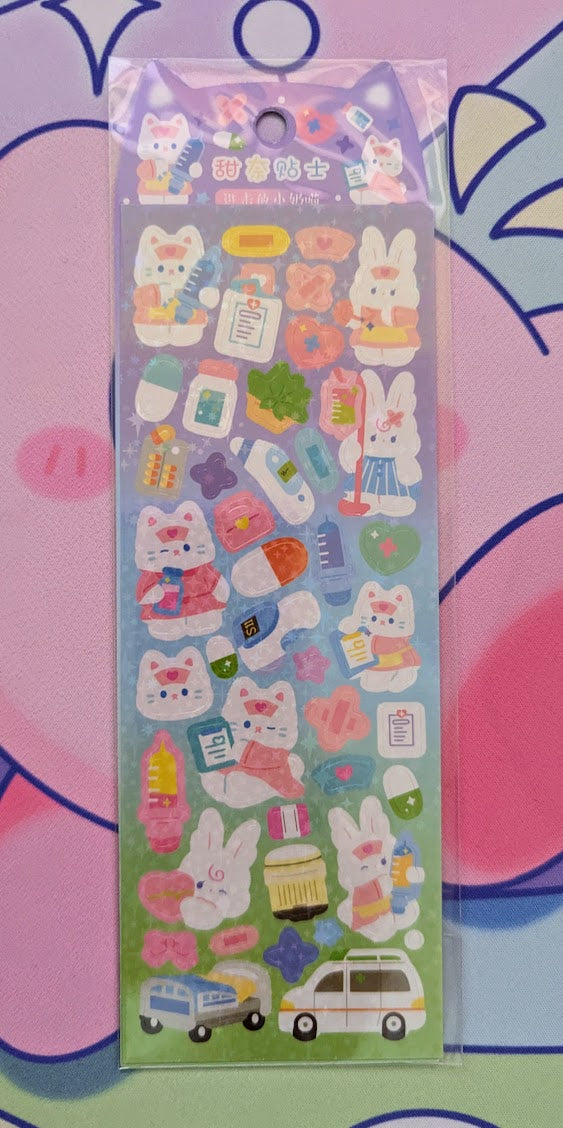 Kawaii Cute Holographic Sticker Sheet