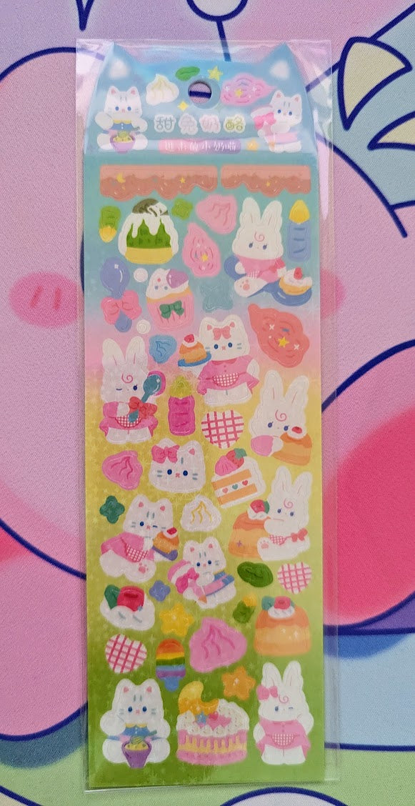Kawaii Cute Holographic Sticker Sheet