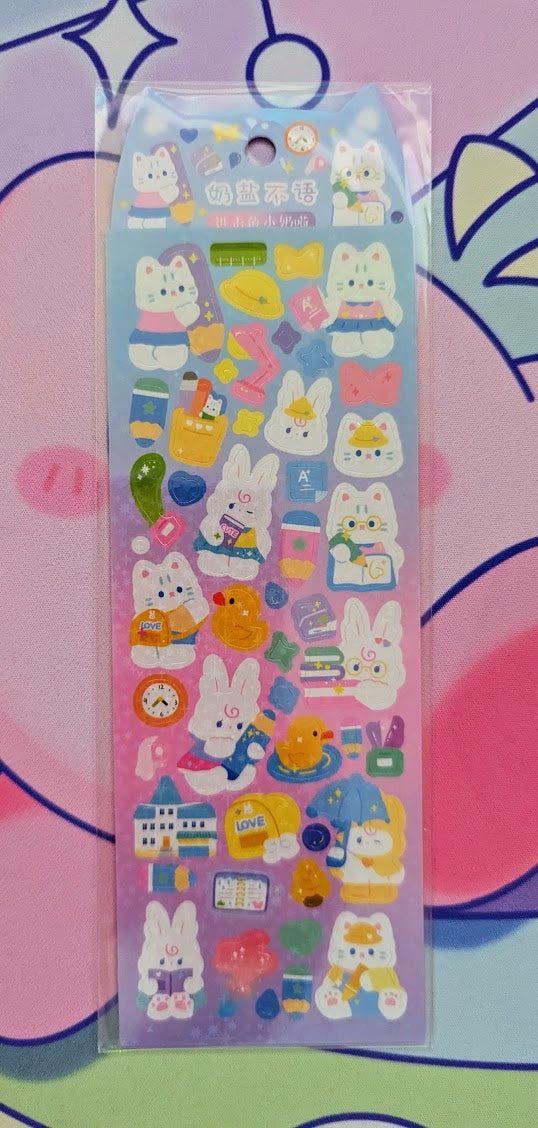 Kawaii Cute Holographic Sticker Sheet