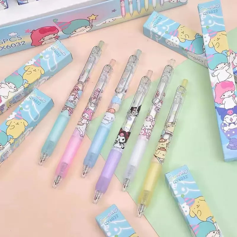 Hello Kitty, Kuromi, Cinnamoroll or Pompom Purin Gel Pens (Black ink)