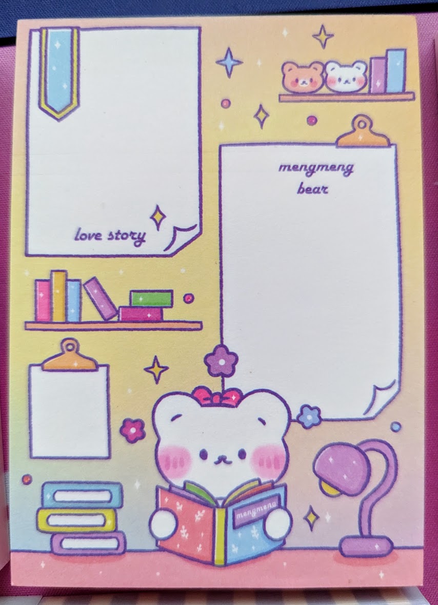 Kawaii Mengmeng Bear Memo pads - To do list and much more...