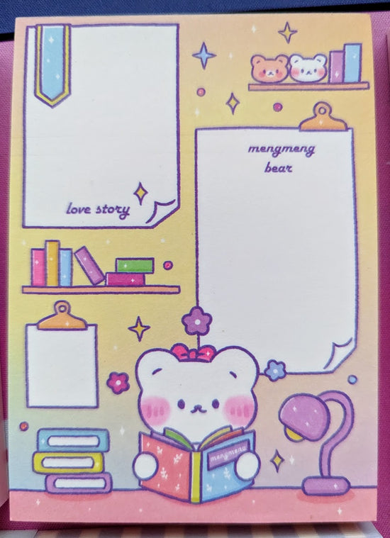 Kawaii Mengmeng Bear Memo pads - To do list and much more ...