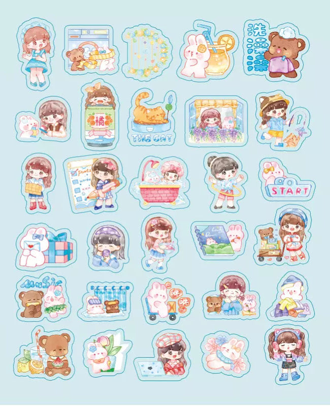 Kawaii Stickers! Great for your planner, journal and even scrapbooking –  Starlight Glitter Notes